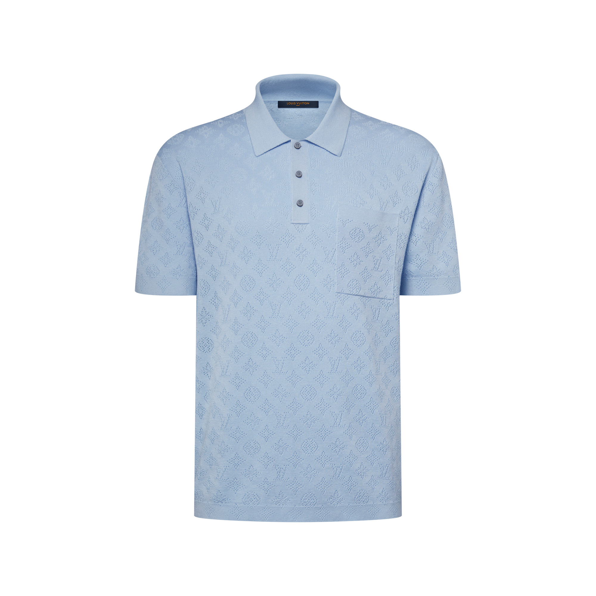 Monogram Pointelle Short-Sleeved Polo Shirt - Men - Ready-to-Wear